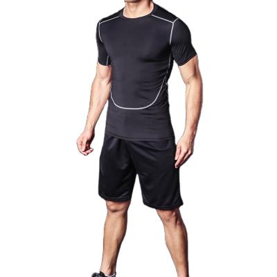 China Factory Wholesale Breathable Men's Sportswear Workout Fitness Clothing Gym Wear Quick Dry Set for sale