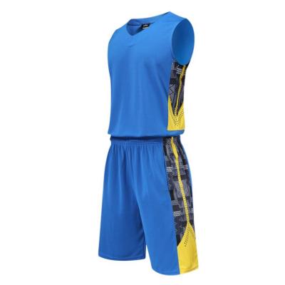 China Best Option Basketball Shorts Sleeve Style Practice Breathable Boys Basketball Tank Top Sets Breathable USA Boys Basketball Jersey Sets for sale