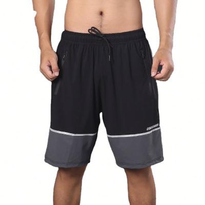 China Anti-Wrinkle Men's Gym Fitness Shorts Run Jogging Sports Cool Loose Double Long Quick Dry Male Shorts for sale