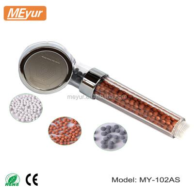 China With Turnout MEYUR Hot Sale PC Spa Hand Shower With Mineral Balls For Bathroom #MY-102AS for sale