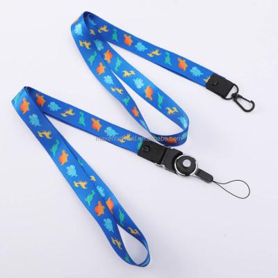 China Hang Cheap Factory Price Full Color Custom Animal Printed Lanyard for sale