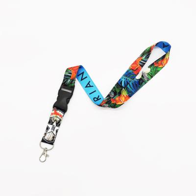 China Fast Shipping Customized ID Card Badge Holder Sublimation Polyester Lanyard Neck Strap for sale