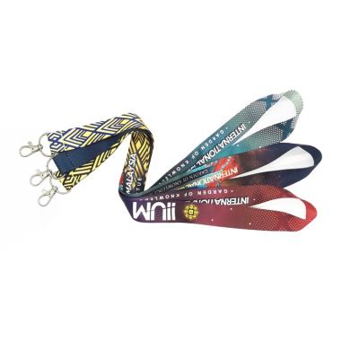 China Hot Sale Factory Price Custom Printed ID Card Badge Holder Dye Sublimation Polyester Lanyard for sale