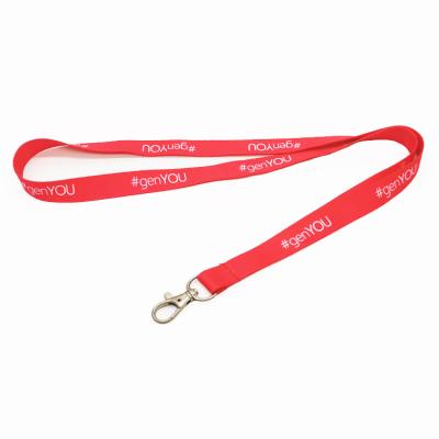 China ID Card Badge Holder Free Sample Custom Design Red Dye Sublimation Lanyard Neck Strap for sale