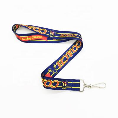 China Personalized ID Card Badge Holder Fashion Heat Transfer Custom Printed Polyester Lanyard Neck Strap for sale