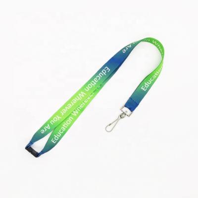 China ID Card Badge Holder Lanyard Factory Direct Sales Heat Transfer Lanyards Loose Clip With Logo for sale