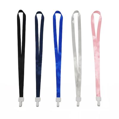 China Advertising hot factory sale lanyard card holder ID badge holder logo nylon lanyard white for sale