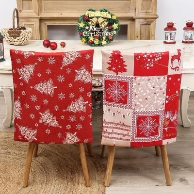 China High Quality Fashionable Christmas Chair Decoration Back Seat Covers Nonwoven Fabric Christmas Chair Cover for sale