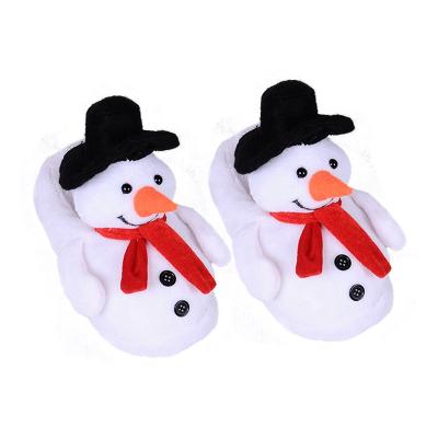 China SJ0268 Indoor Winter Snowman Christmas Decoration Warm Non-slip Slippers Lovely Anti-slippery for sale