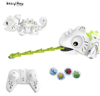 China 2022 new design radio control chameleon rc robot battery operated simulation Toy Kouyikou insect action catching toy for kids for sale