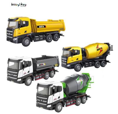 China KYK Huina App Controlled 1:50 Scale Metal Mixing Construction Car RC Mixer Truck Remote Control Building Diecast Toys for sale