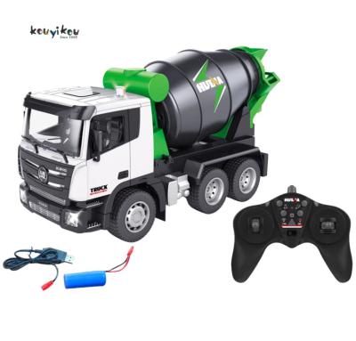 China 1:18 scale 9 scale automatic return hot runner 1557 KYK semi-alloy remote control mixer engineering outdoor toy for kids for sale