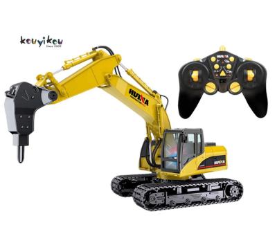 China Huina 1560 Alloy 16-Channel Auto Return 1:14 Scale KYK Demolition Machine Metal RC Remote Excavator Engineering Toy for sale