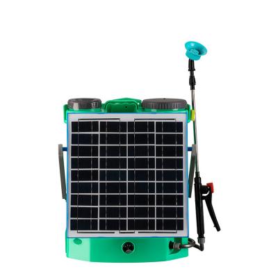 China Farmjet Hand Operated Pump Pressure 16L/20L Backpack Solar Battery Operated Agricultural Sprayer With 12V Acid Lead Battery for sale