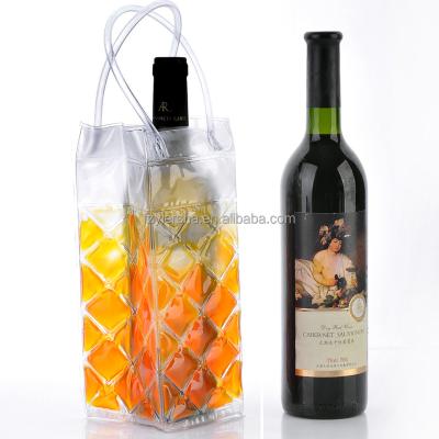 China Waterproof Custom Reusable Gel Bottle Ice Pack Wine Beer Cooler Package Wine Cooler Bag for sale