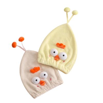 China Fashionable cute funny cartoon coral fleece thickened turban quick-drying absorbent towel wrapped turban for sale