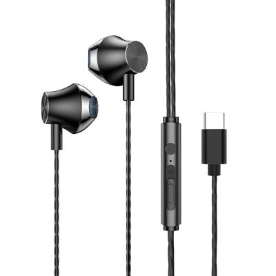 China Sustainable Wholesale USB Type C Earbuds Headphones Bass in Ear Earphones with Microphone Stereo Earbud Mic and Volume Control Compatible for sale