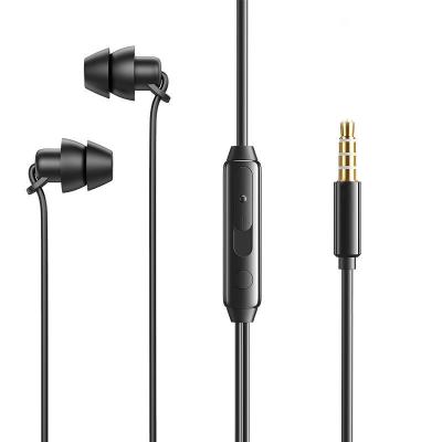 China Sustainable Soft Sleeping Headphone Silicone Anti-fold Headset In-Ear Earphones With Noise Cancelling 3.5mm Headphones Universal Headphone for sale