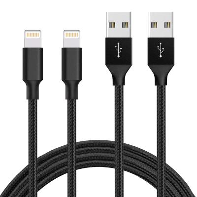 China Super durable Spot goods 1M Nylon Braided Aluminum Alloy USB A To Apple Cable Sync Data Charging Cable for sale