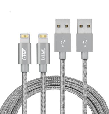 China Super durable Spot goods Nylon Braided USB A To Apple Cable High Speed Sync Charging Cable for sale