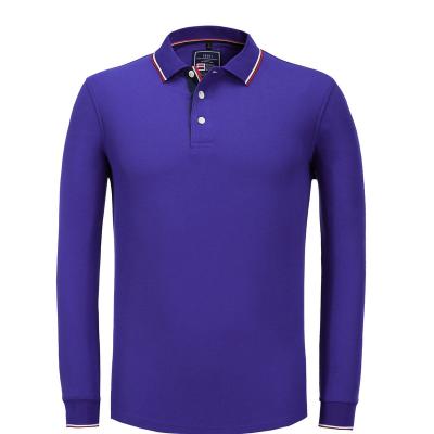 China From China Factory OEM Cotton Men's Compressed Polo Shirts Long Sleeve Polo Shirts for sale