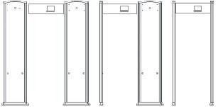 China 6 Zone Walk Through Metal Detector With Temperature Measure for sale