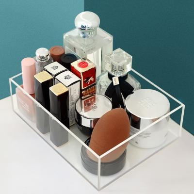 China Factory Custom 2022 Hold Environmental Friendly Make Up Acrylic Cosmetics Storage Tray for sale