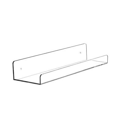 China Eco-friendly Modern Clear Acrylic Floating Wall Ledge Shelf for sale