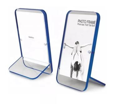 China Environmental Friendly Acrylic Magnetic Photo Edge Photo Frame Stand Side Display for sale