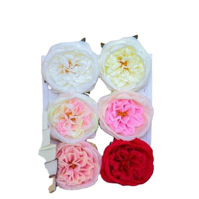 China Silk whosale  artificial velvet rose head Artificial real touch Flower DIY Home Wedding Bouquets Centerpieces Floral Arrangements for sale