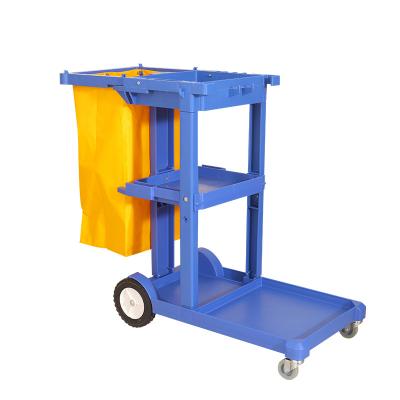 China Hotel Supplies Cleaning Wholesales Hotel Guest Room Cleaning Tool Car Trolley 360 Rotation Mop Bucket for sale