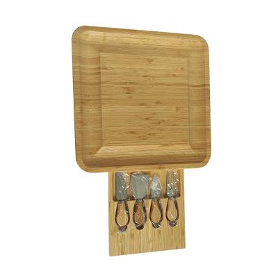 China Disposable MADE IN CHINA Popular Bamboo Cheese Board Set for sale