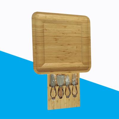 China Disposable Eco - Friendly Bamboo Cheese Board Set For Party Gift for sale