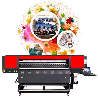 China Cheap Fabric Printing Cost i3200 Printhead 4 Color 3.2M Sublimation Printing Machine For Sublimation Paper for sale