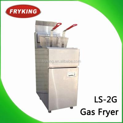 China High power fryer LS-2G new design meat processing equipment gas fryer with more for sale