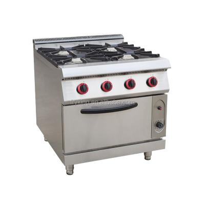 China High Quality Commercial Stainless Steel Use 4 Burners With Cooking Range And Oven for sale