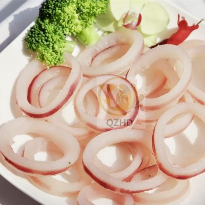 China Todarodes Nutritious Cleaned Frozen Squid Ring With High Quality On Sale Skin Off Skin On for sale