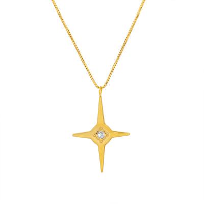 China FASHIONABLE Fashion Barb Star Chain Snake Stainless Steel Zircon Decorative Shining Pendant Necklace for sale