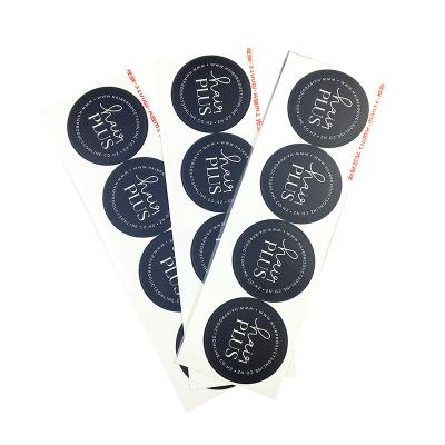 China Custom Printing Hot Sales Heat Sensitive Heat Sensitive Round Adhesive Waterproof Synthetic Paper Bottle Label, Roll Logo Label Sticker Printing for sale