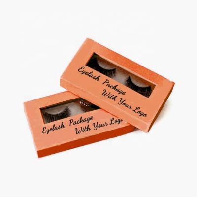 China Recyclable Recyclable Fancy Custom Design Eyelash Packaging Box With Window for sale