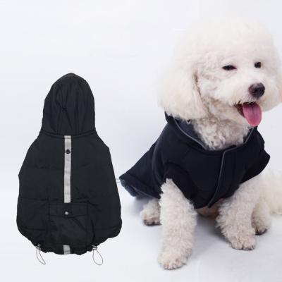 China 2021 sustainable dog cotton clothes hotselling dog inspissate wind suit fleece with autumn hat for sale