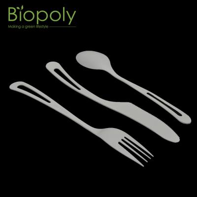 China Sustainable Plastic Kitchen Cutlery Pla Spoon And Fork Set for sale