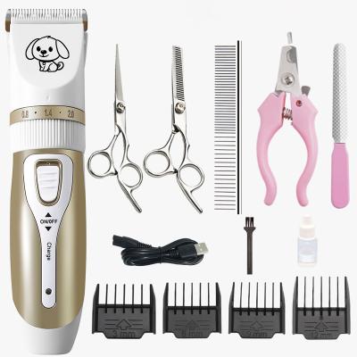 China 2021 Viable Hotsale Pet Cleaning Razor Electric Shaver Set With Scissors Comb And Transform Cutter Head for sale