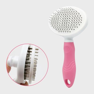 China 2021 pet comb dog cat hair needle comb viable hotselling clean household self-cleaning for sale