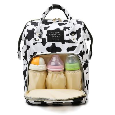 China Custom Printing Water Resistant Mummy Backpack Large Capacity Hutch Mummy Backpack Foldable Baby Diaper Bags Amazon Hot Selling for sale