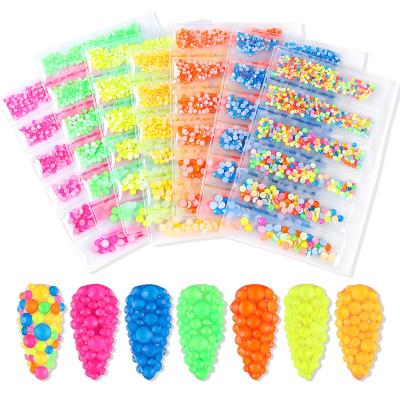 China Eco-friendly Material Nails Mixed Beauty 3D Nail Art Decoration Pixie Glass Glitter Crystals Random Shell Flower Revet Rhinestones Nail Accessories for sale