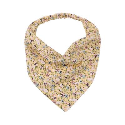 China Paisley Friendly Material Women Printing Triangle Scarf Headband Custom Design Elastic Bandana Headband for sale