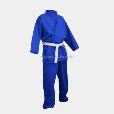 China Comfortable WKF Approved High Quality Blue Karate Gi For Training Comfortable Karate Uniform for sale