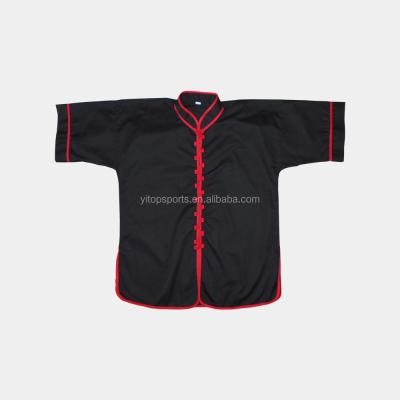 China Comfortable High Quality Embroidery Chinese Traditional Kungfu Kimono Black Gi for sale