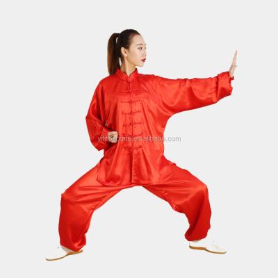 China Comfortable Chinese Traditional Professional Silk Material Wushu TaiChi Kung Fu Uniforms for sale